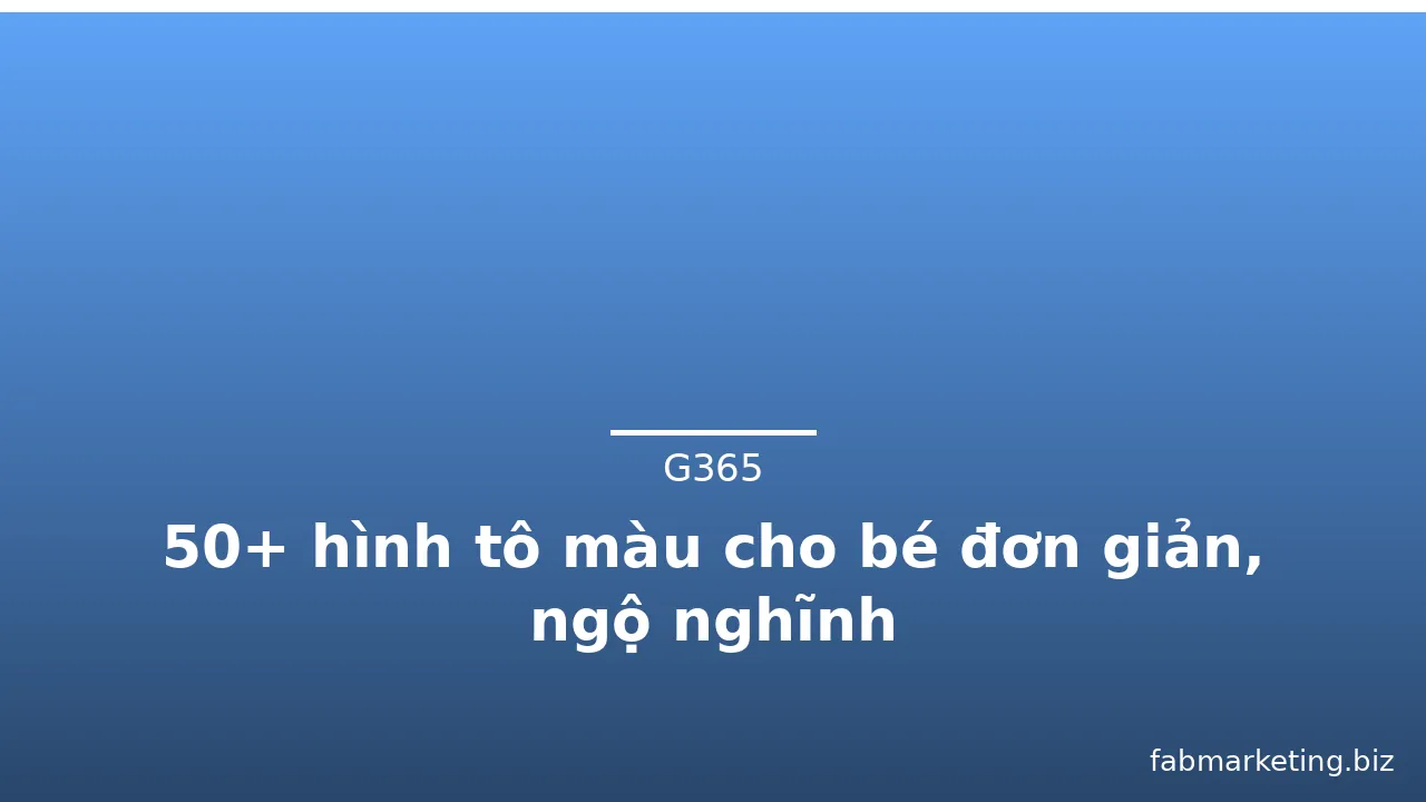 50+ hình tô màu cho bé đơn giản, ngộ nghĩnh · ảnh 3