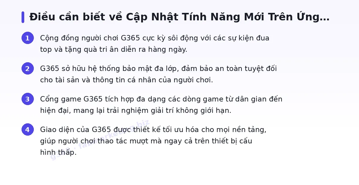 Những điều cần biết về g365