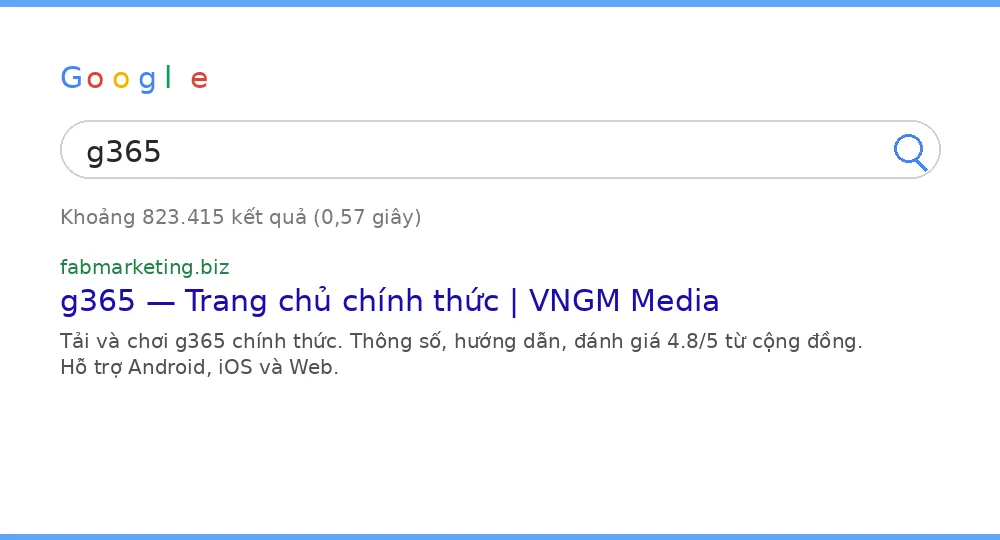 Cách tìm g365 trên Google