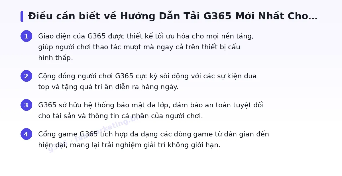 Những điều cần biết về g365