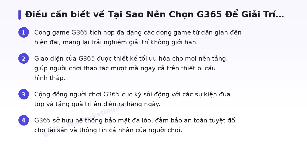 Những điều cần biết về g365